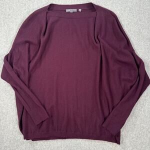 Vince. Burgundy Cashmere Drape Sweater Women's XS Dolman Long Sleeve High Neck